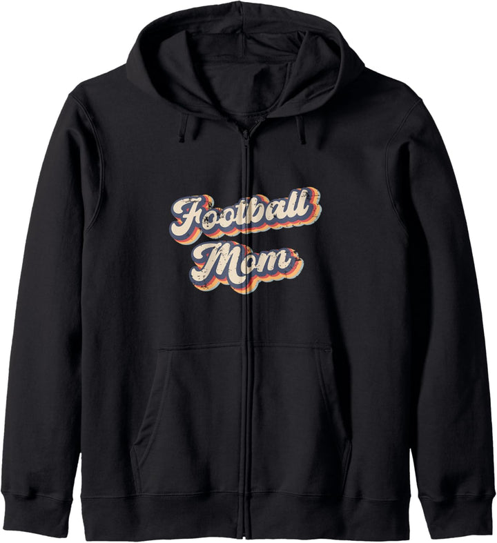 Football Mom Vintage Rainbow Kapuzenjacke