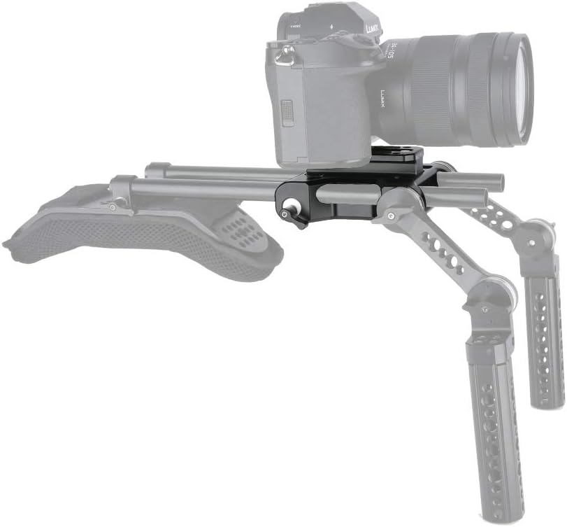 NICEYRIG Riser Grundplatte mit Rosettenhalterung & 15 mm Stabklemme für Canon C100/C300/C500 Sony FS