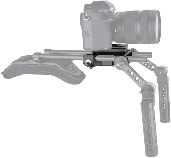 NICEYRIG Riser Grundplatte mit Rosettenhalterung & 15 mm Stabklemme für Canon C100/C300/C500 Sony FS