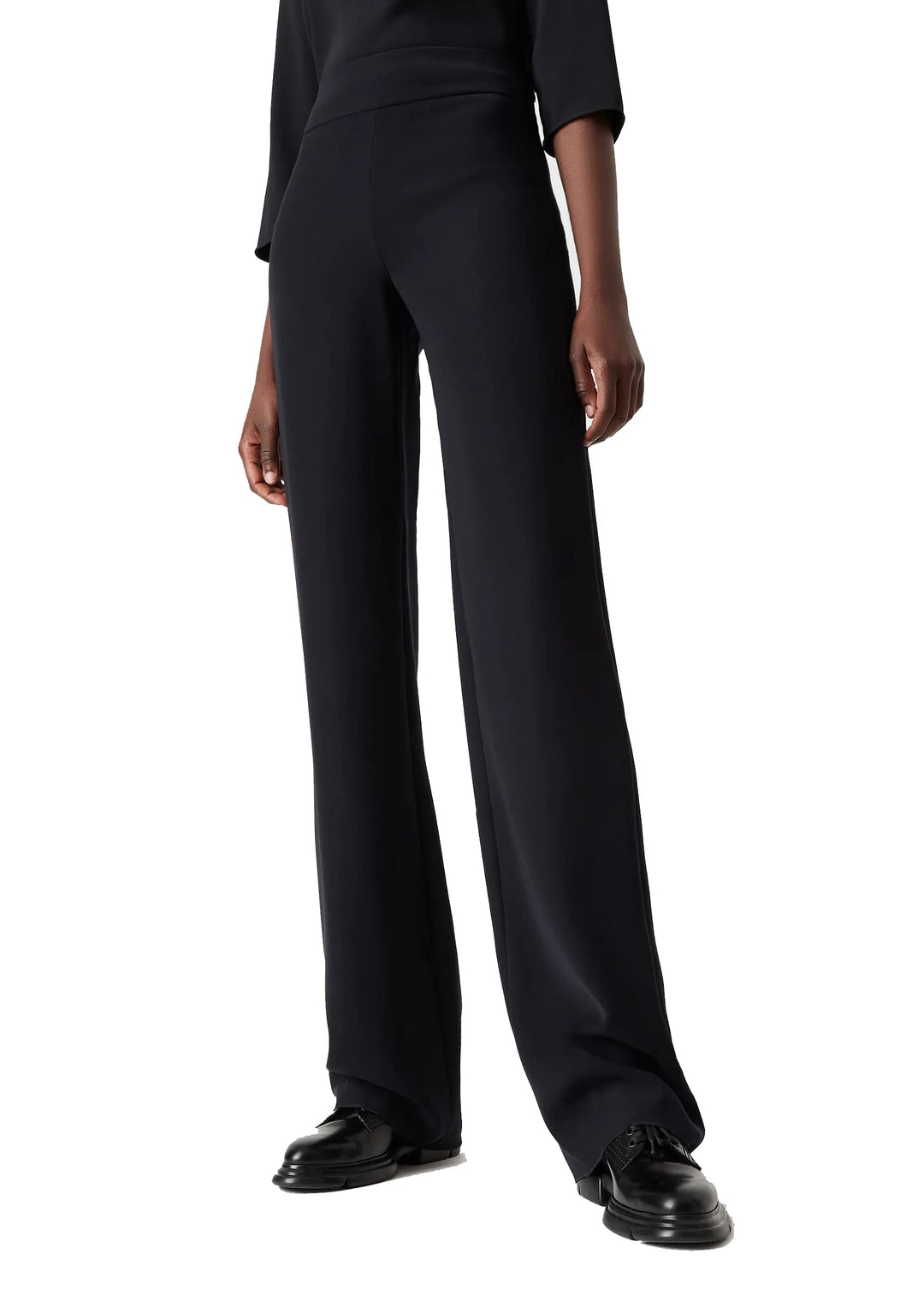 MCA Palazzo Hohe Taille Hose aus elastischer Baumwolle, XS Warme Baumwolle
