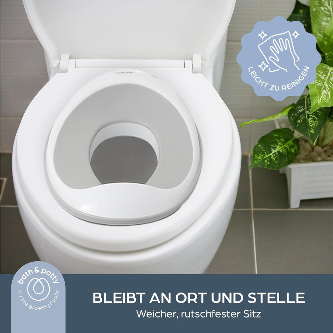 Dreambaby G7001BB Toilettensitz und Tritthocker, konturiert, Grau, Set