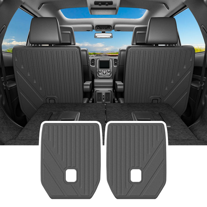 powoq Kofferraummatte für 6 Sitze, kompatibel mit Dodge Durango 2016–2026, TPE 2. Rücksitzschutz, Ko