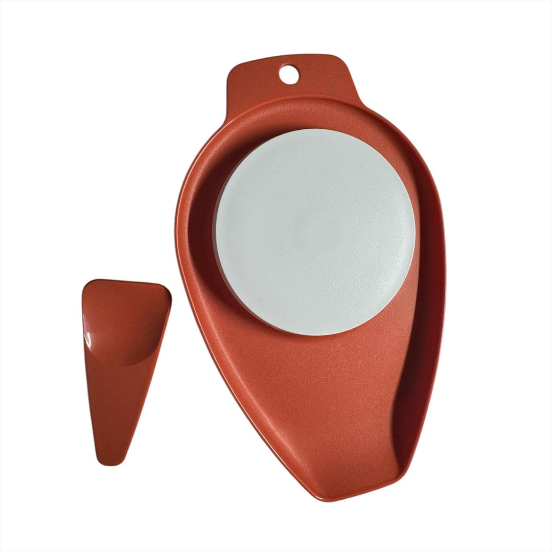 Tupperware Schneidebrett Mamsell mit Spatel Tapferes Helferlein Orange kleines Brett Brettchen Obst