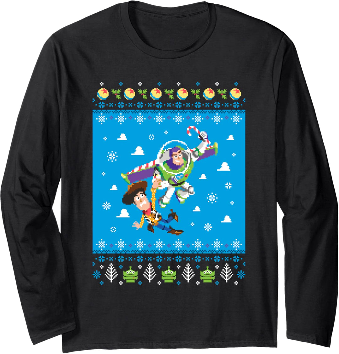 Disney Pixar Toy Story Woody and Buzz Holiday Langarmshirt