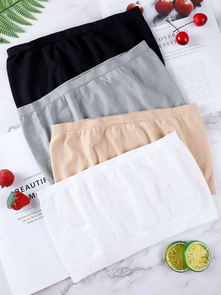 Bandeau-BH für Damen, trägerloser Bralette, Nahtloser Bandeau-BH, ungepolstert, Stretch-Oberteil, 4