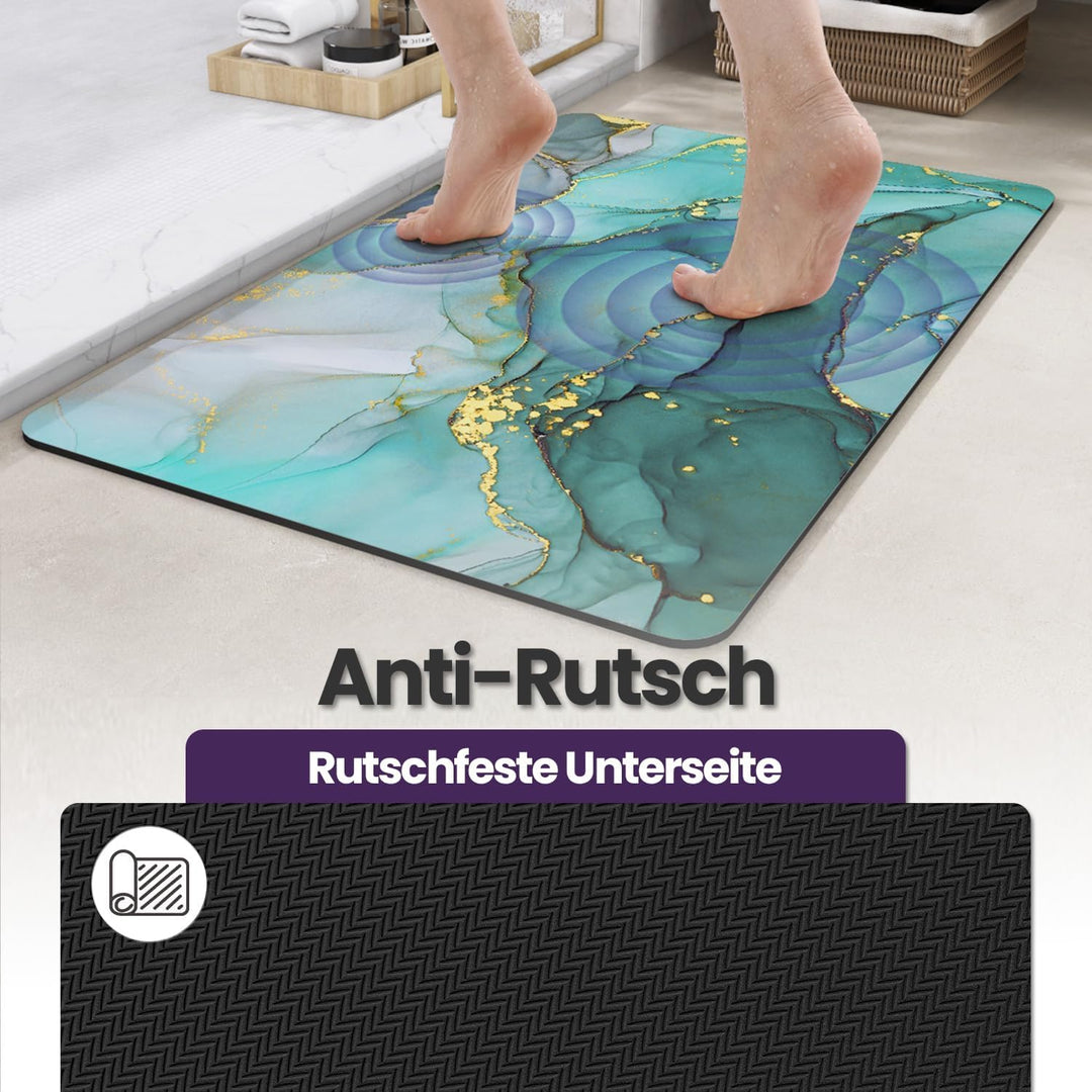 DEXI Badematte rutschfest 50 x 80 cm, Super Absorbierende Badezimmerteppich, schnelltrocknende Badvo