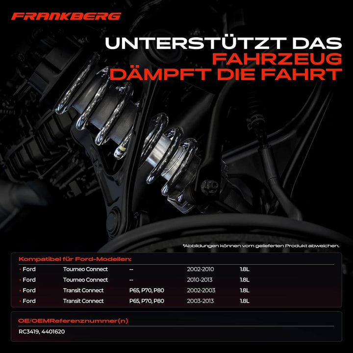 Frankberg 2x Federn Fahrwerksfeder Vorderachse Links Rechts Kompatibel mit Transit Connect P65 P70 P