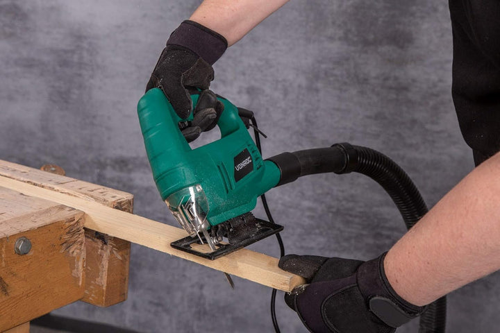 VONROC Stichsäge elektrisch 550W - Pendelhubstichsäge mit Staubabsaugung, variable Schnittwinkel & G