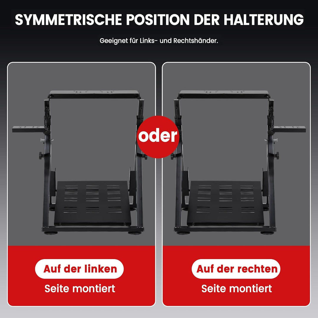 GTPLAYER Lenkradständer für Lenkrad Gaming Wheel Stand Racing Lenkradständer mit V1 V2 Schalthebelha