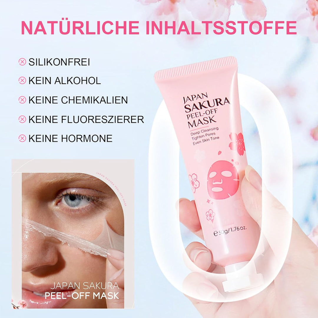 Hautpflege Set für Teenager-Mädchen, Japan Sakura Skincare Set, Anti-aging Gesichtspflege Set, Tägli