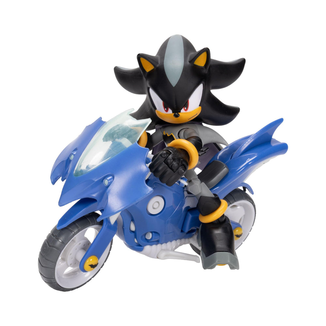 DC x Sonic Shadow als Batman & Batcycle Actionfiguren-Set, offiziell lizenziert von Jakks Pacific, 1