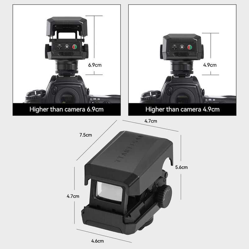 TTARTISAN Kamera Dot Sight für Telefotografie geringes Gewicht mit Kaltschuhhalterung (ohne CR2032-B