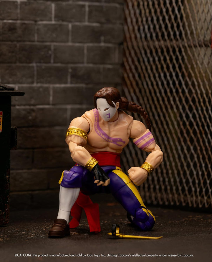 Jada Toys Street Fighter Figur Vega (15 cm) - bewegliche Sammel- und Actionfigur aus Street Fighter