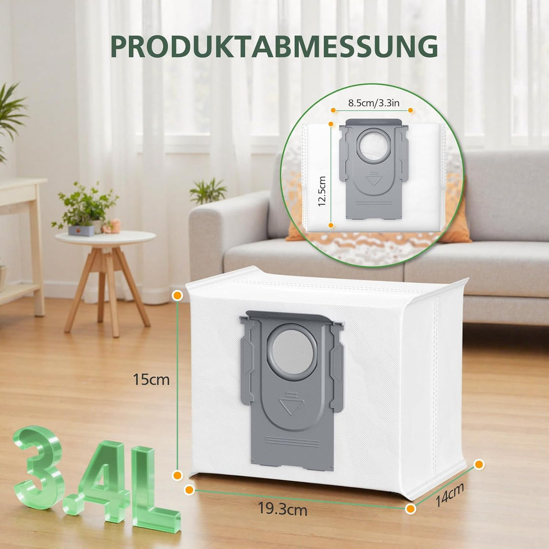 8 Pack S8+/Q7 Max+/Q8 Max+ Staubbeutel kompatibel mit Roborock S8 Pro Ultra /S7 MaxV Ultra /S7 Pro U