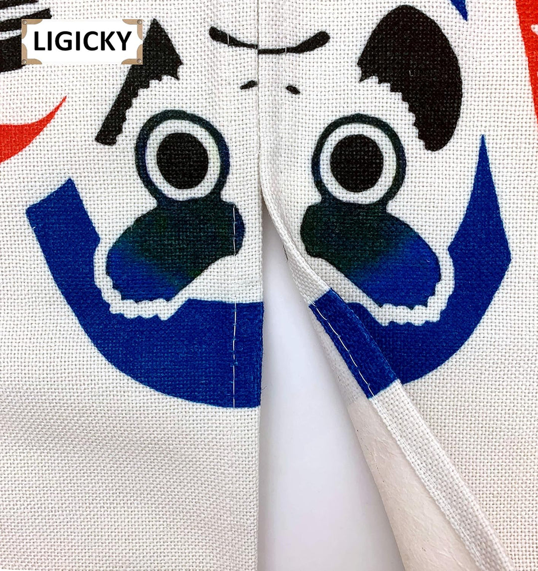 LIGICKY Japanischer Stil dick Leinen Noren Lang Vorhang Tür Vorhang Raumteiler Tapisseri für die Hei