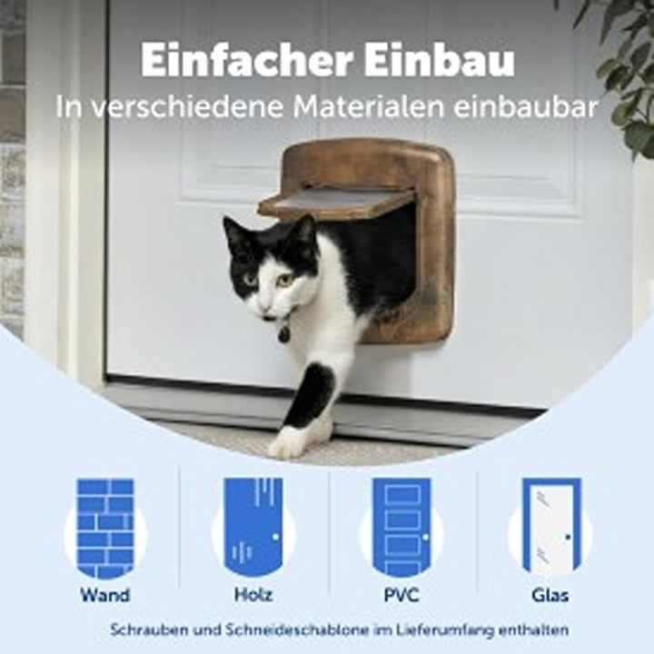 PetSafe Staywell Magnetische Katzenklappe Deluxe, Magnet-Schlüssel gibt nur Ihrer Katze Zugang - häl