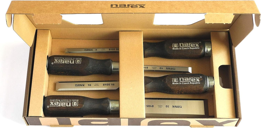 Narex Stechbeitel Set 4-tlg (8/10 / 16/32) mit dunklem Griff