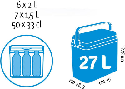 Kühlbox | Passive Kühlbox | Kühltaschen aus Kunststoff mit polystyrol thermische Isolierung 27 L Lim