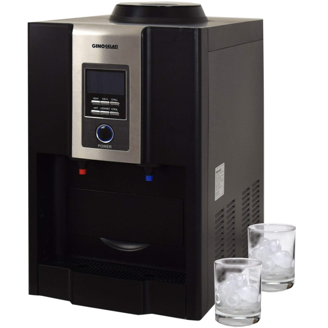 Gino Gelati GG-500W Digitaler Eiswürfelbereiter,(mit Heiss- und Kaltwasserfunktion, LCD Display)