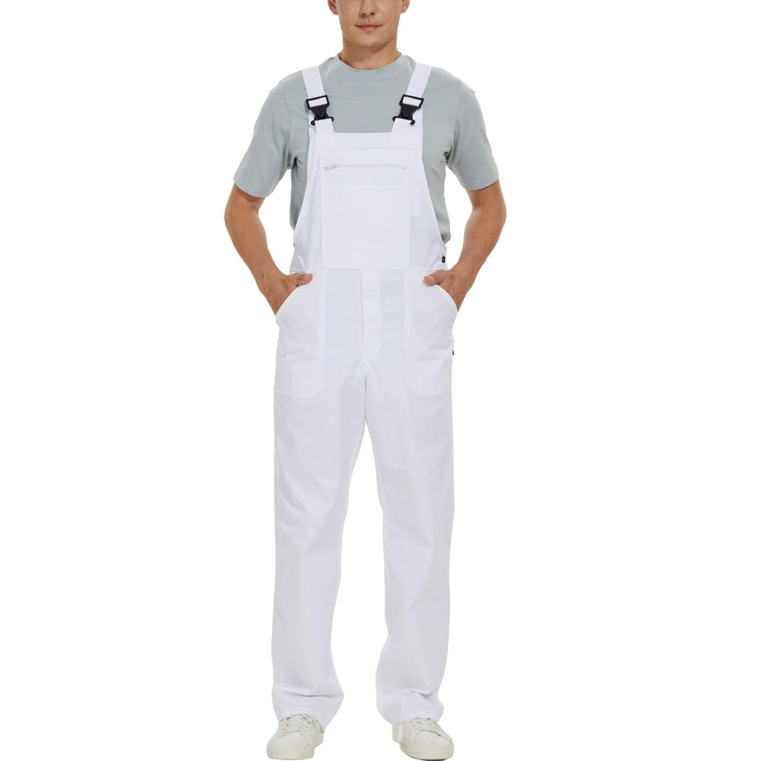 WORK IDEA Arbeits-Latzhose für Männer Multi Pocket Technology Herren Arbeitslatzhose 5XL Weiss, 5XL