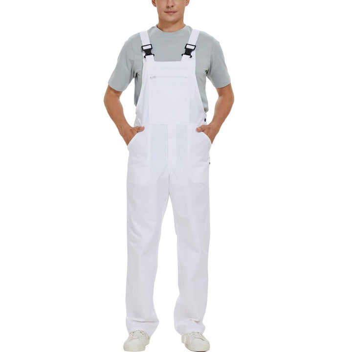 WORK IDEA Arbeits-Latzhose für Männer Multi Pocket Technology Herren Arbeitslatzhose XXL Weiss, XXL