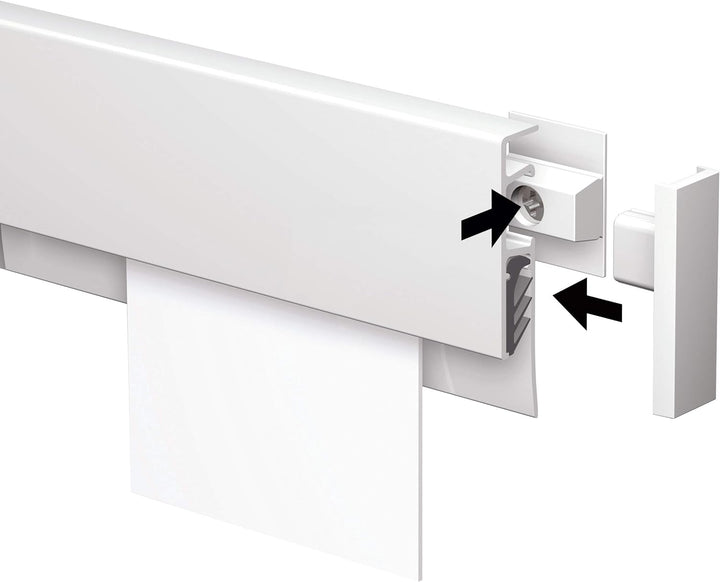 MAUL Klemmleiste MAULgrip 100 x 5 cm | Wandklemmleiste aus Aluminium zum Anbringen von Zeichnungen,