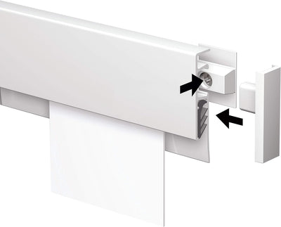 MAUL Klemmleiste MAULgrip 100 x 5 cm | Wandklemmleiste aus Aluminium zum Anbringen von Zeichnungen,