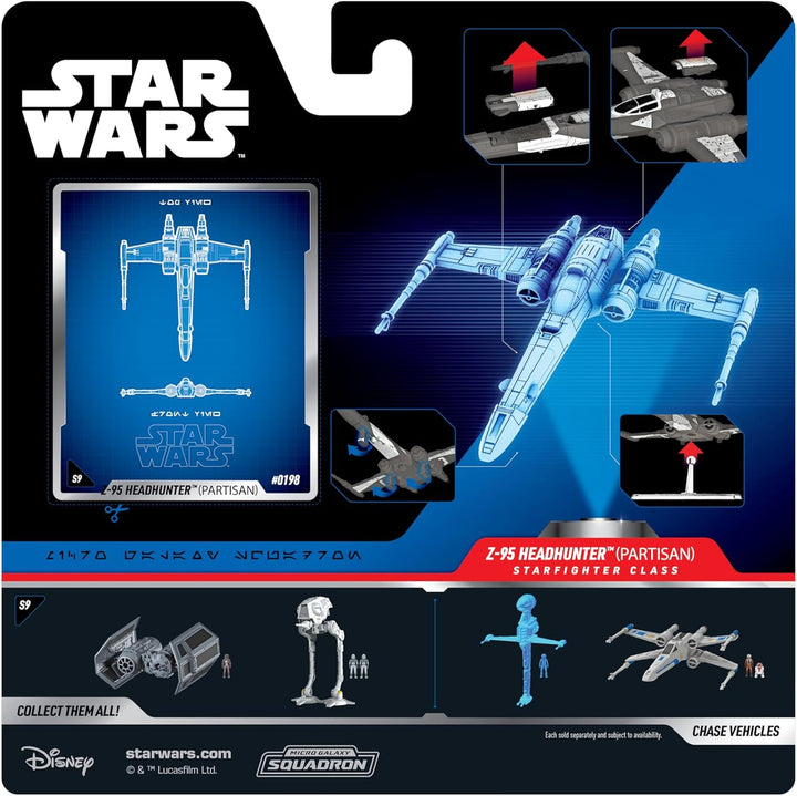 Star Wars Micro Galaxy Squadron SWJ0433 - Z-95, offizielles 12,5 cm Fahrzeug mit Edrio Figur
