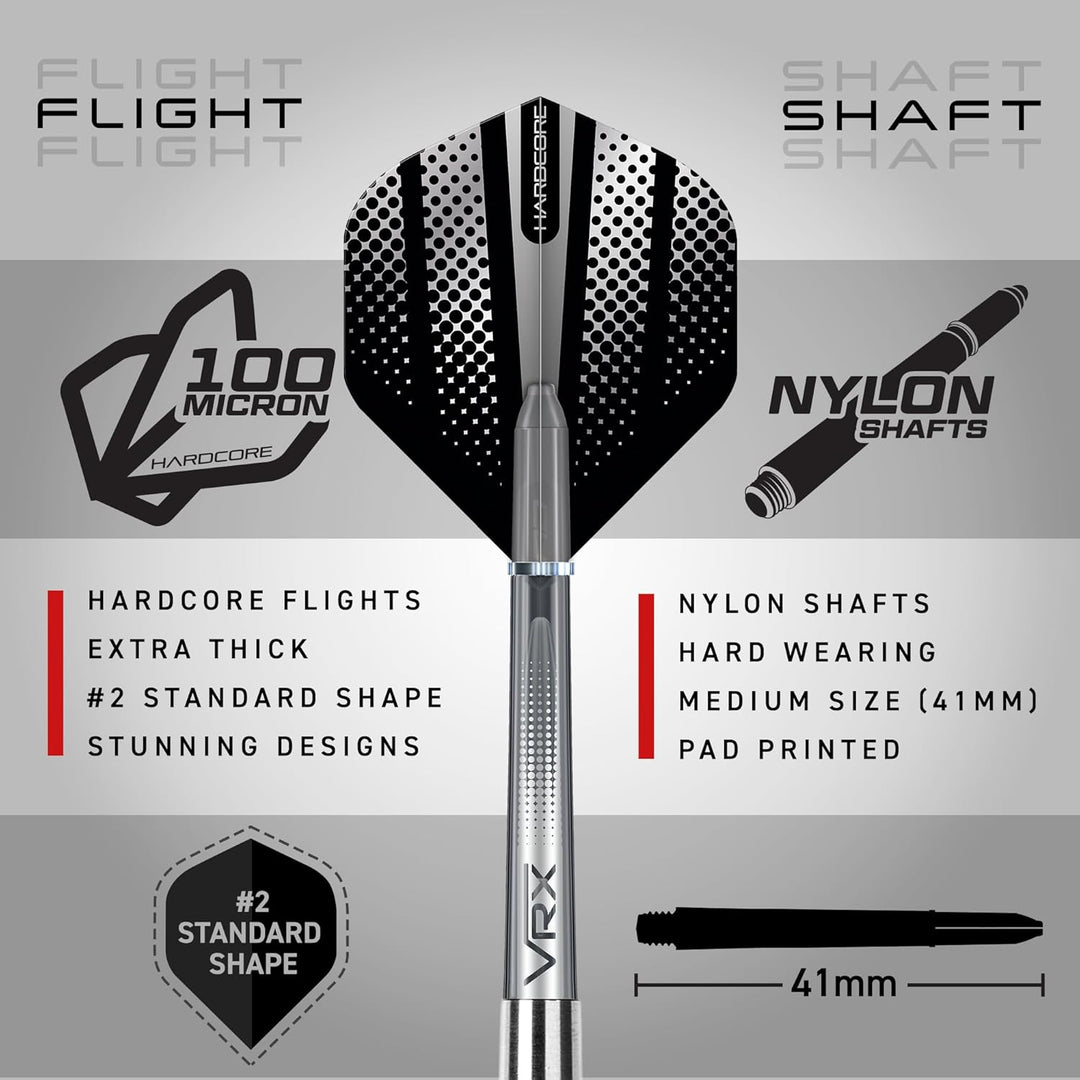 RED DRAGON Rebels Darts Set 21g, 23g, 24, 25g oder 26g Tungsten Steel Tip Darts Set mit Flights und