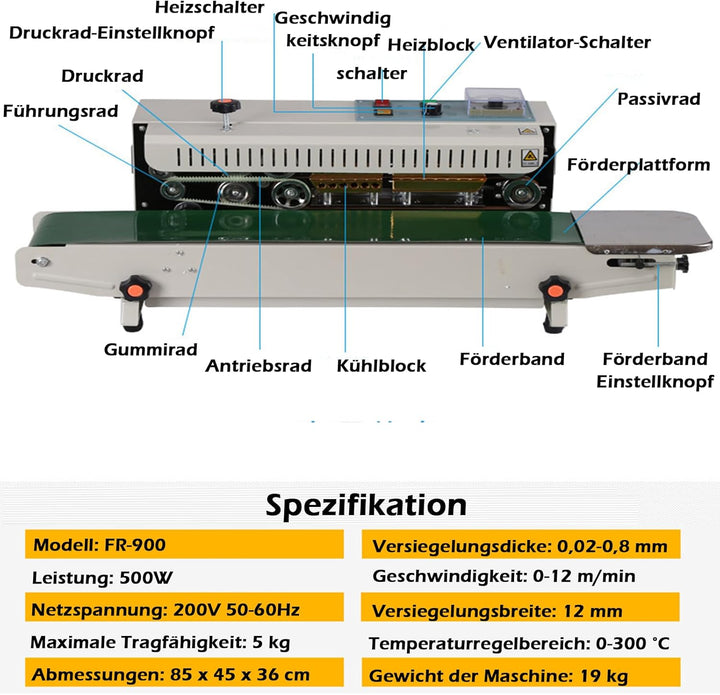 Automatisch Horizontal Plastiktüte Siegelmaschine Sealing Kontinuierliche Versiegelungsmaschine Foli