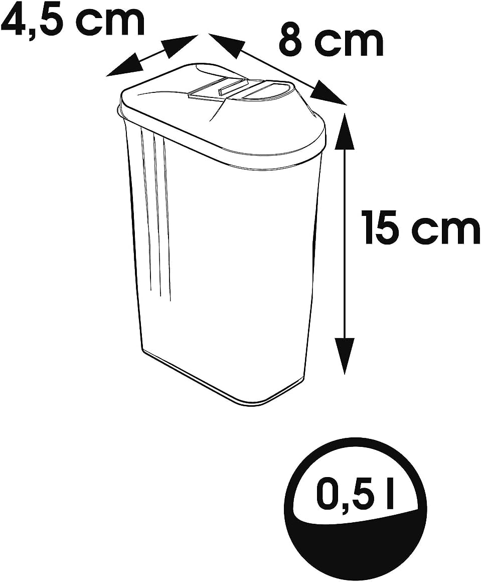 keeeper Schüttdose für Trockenvorräte, Stufenlos verstellbarer Dosierdeckel, BPA-freier Kunststoff,