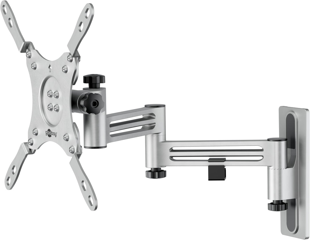 goobay TV-Wandhalterung Wohnmobil 13–43 Zoll, extra Langer Arm 38 cm, schwenkbar 180°, VESA 200x200,