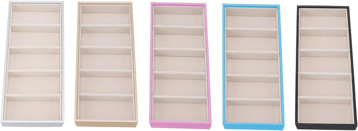 Brillenetui, 5 Gitter, Sonnenbrillen Organizer für Damen, Herren, ohne Abdeckung, Brillen Aufbewahru