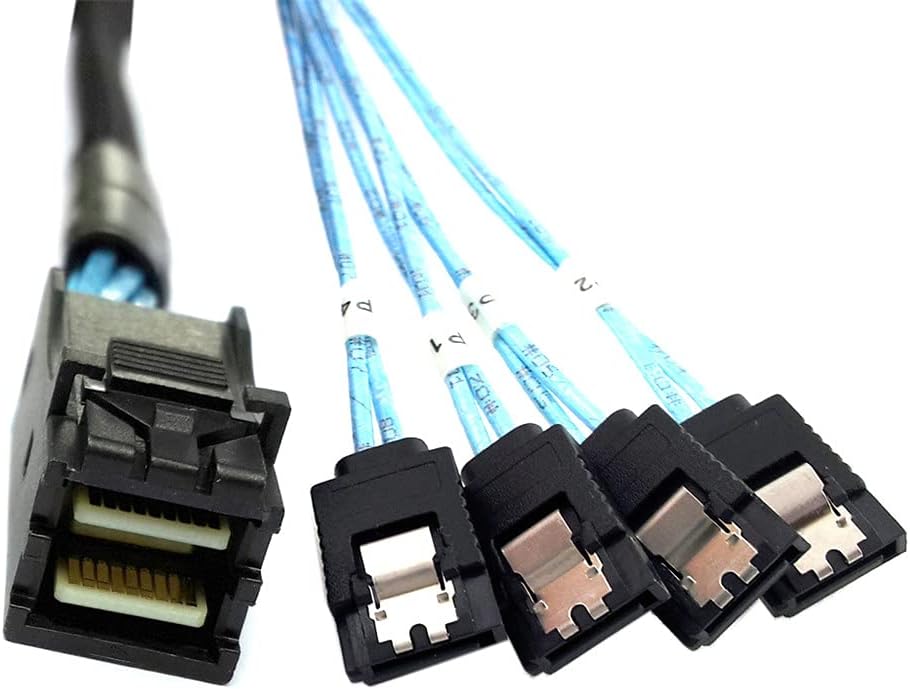 xiwai Interner Mini SAS HD SFF-8643 Host auf 4 SATA 7pin Target Festplatte 6Gbps Datenserver Raid Ka