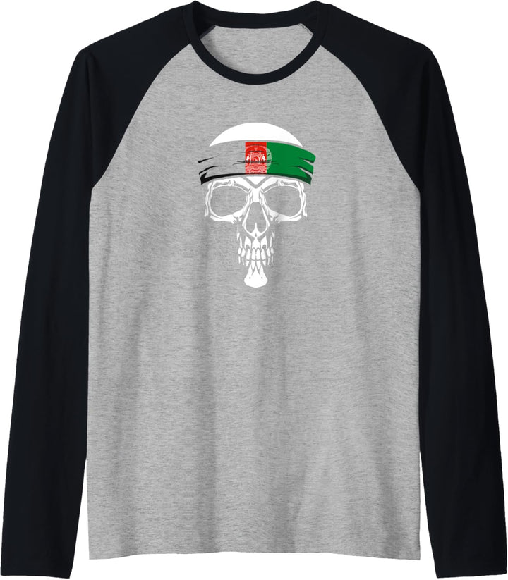 Nationalität Herkunft Land Staat - Totenkopf Afghanistan Raglan