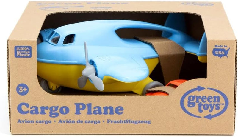 Green Toys 8601399, Frachtflugzeug mit Auto, Spielflugzeug, nachhaltiges Spielzeug für Kinder ab 3 J