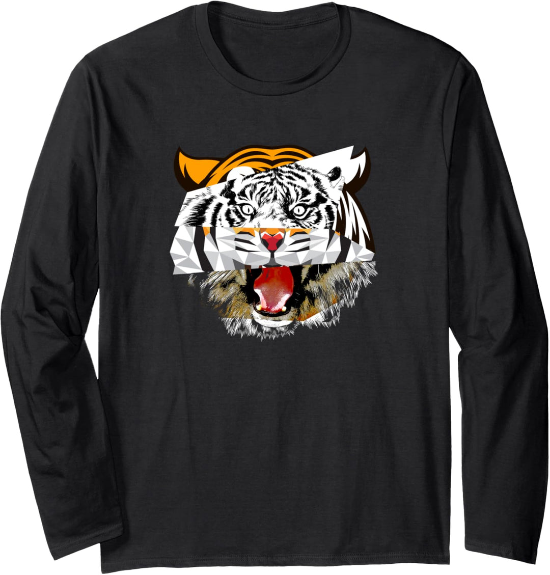 Tiger-Collage Langarmshirt