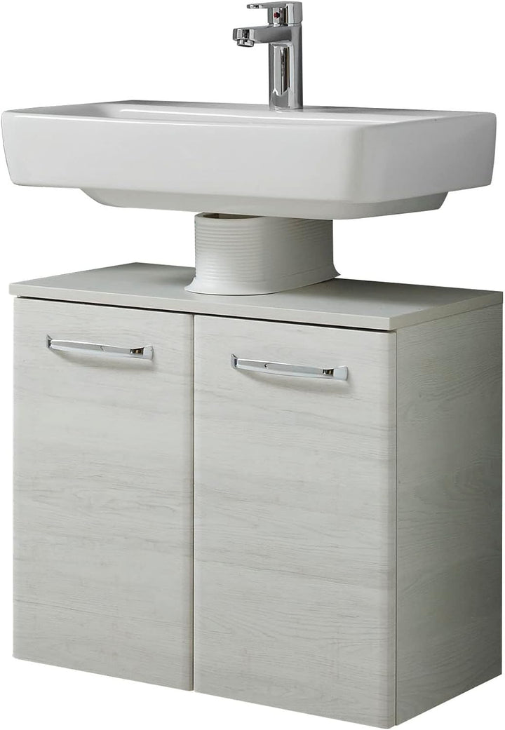 Pelipal Quickset 936 Waschbeckenunterschrank, Holzwerkstoff, Eiche Weiss quer NB, 53x60x33 cm