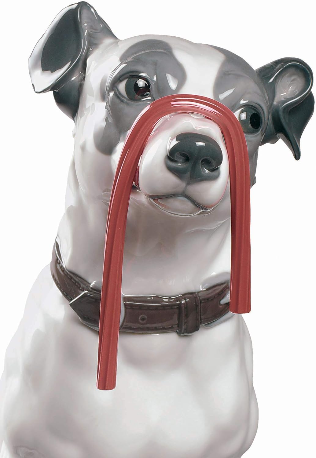 LLADRÓ Hunde Figur Jack Russell Mit Lakritz. Jack Russell Dog. Porzellan.