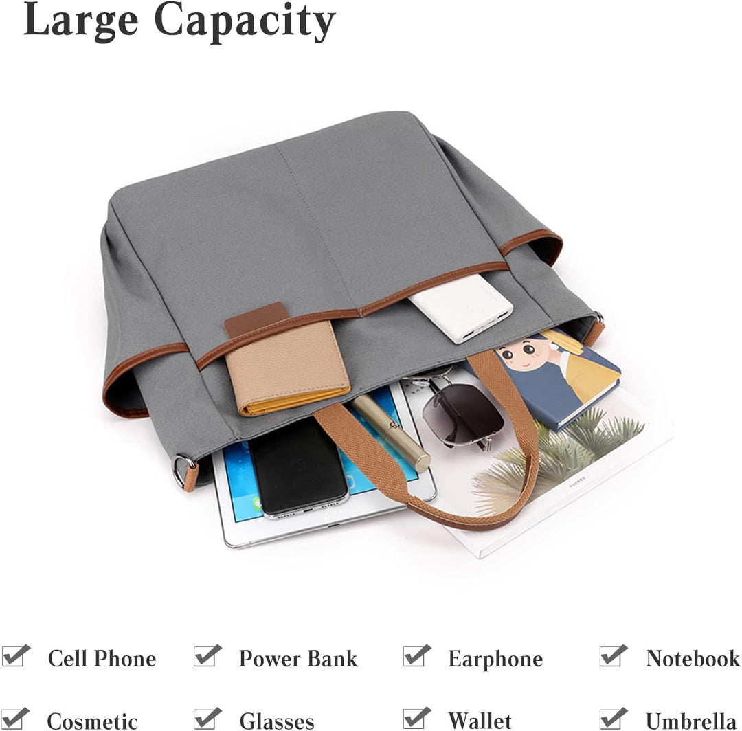 Canvas Umhängetasche Casual Henkeltaschen Multifunktionale Schultertasche Grosse Kapazität Damen Han