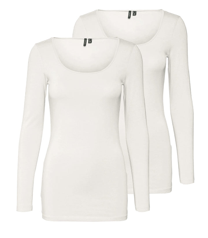 VERO MODA Female Top VMMAXI T-Shirt XL Weiss (2x Snow White), XL Weiss (2x Snow White)