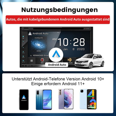 CarlinKit Wireless Android Auto Adapter, direkter Stecker, einfache Einrichtung, sofortige Verbindun