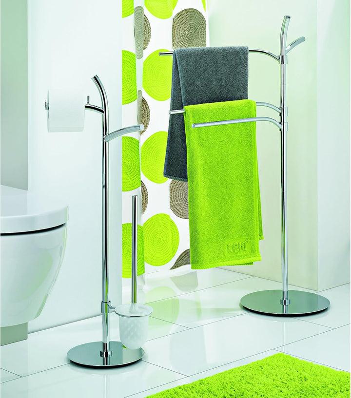 kela 22872 Handtuchhalter, 3 Arme, Rostfrei, Verchromtes Metall, 30 x 30 x 98.5 cm Höhe, Saltus, Sal