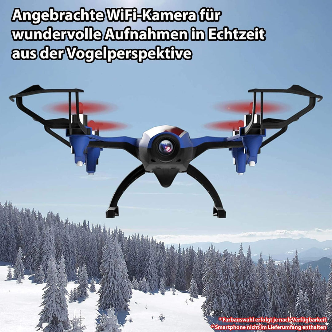 RC ferngesteuerte FPV WiFi 120° Weitwinkel HD-Kamera Drohne, Quadcopter m. 360° Flip, Höhenhalte-Mod