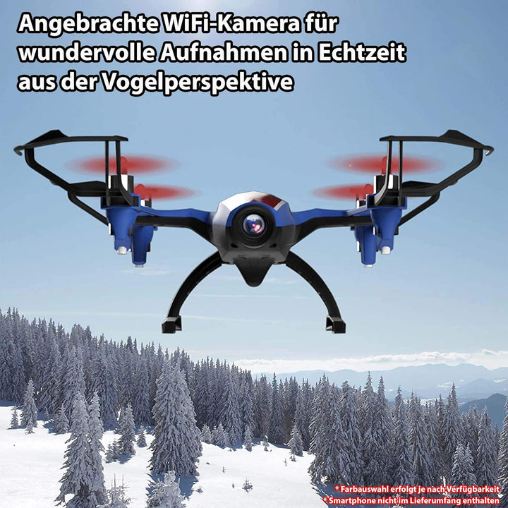 RC ferngesteuerte FPV WiFi 120° Weitwinkel HD-Kamera Drohne, Quadcopter m. 360° Flip, Höhenhalte-Mod