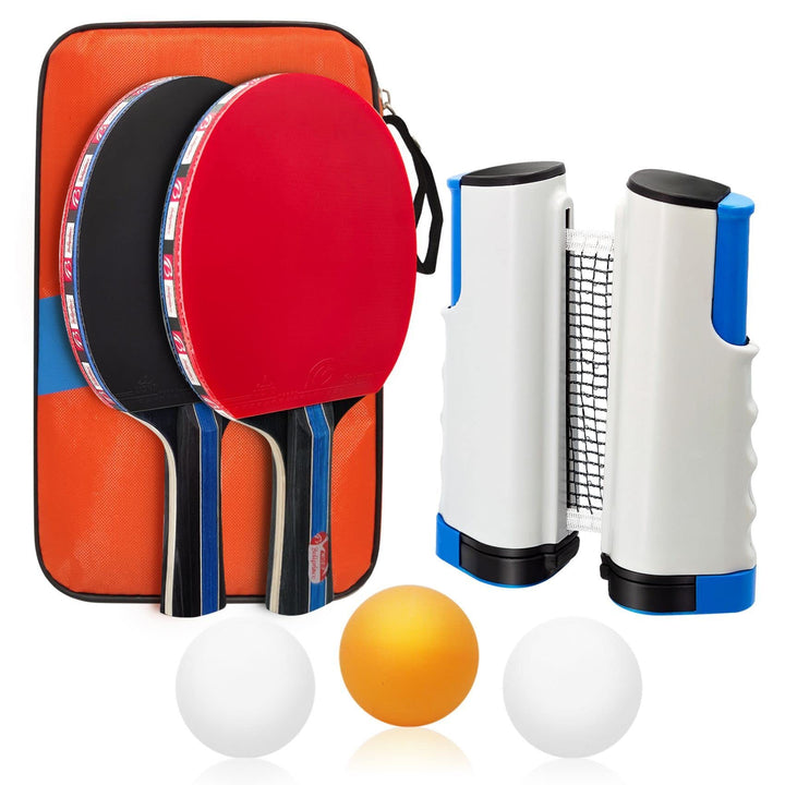 Baozun Tischtennisschläger Set, Tischtennis Set Tischtennis-Schläger mit 2 Tischtennisschlägern, 3 B