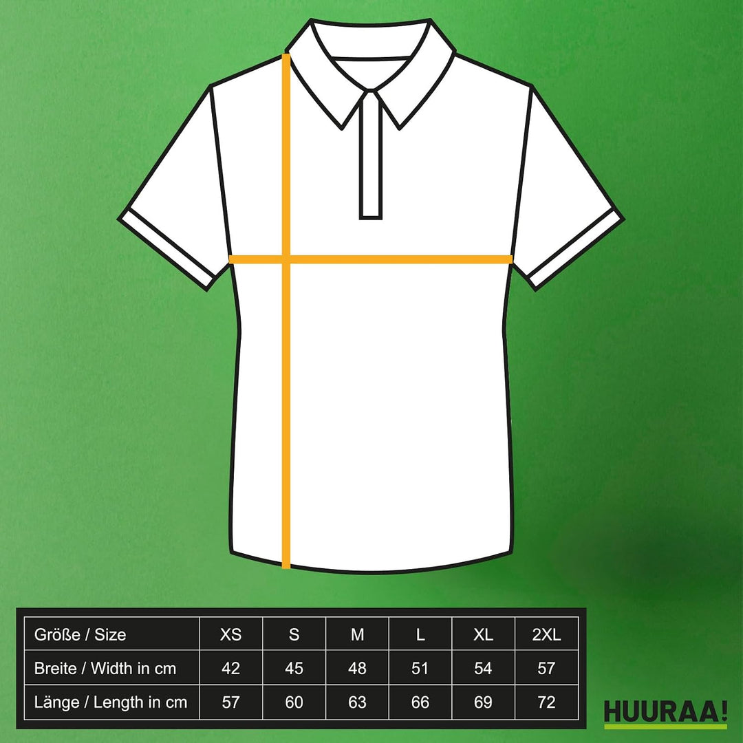 HUURAA Damen Polo Shirt Weidmannsheil Hirsch Jägergruss Bio Baumwolle Fairtrade Oberteil Grösse XS-X