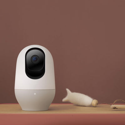 nooie Babyphone mit SD-Karte, Babyphone mit Kamera, 360°-Kamera, WLAN-Babykamera mit Telefon-App, AI