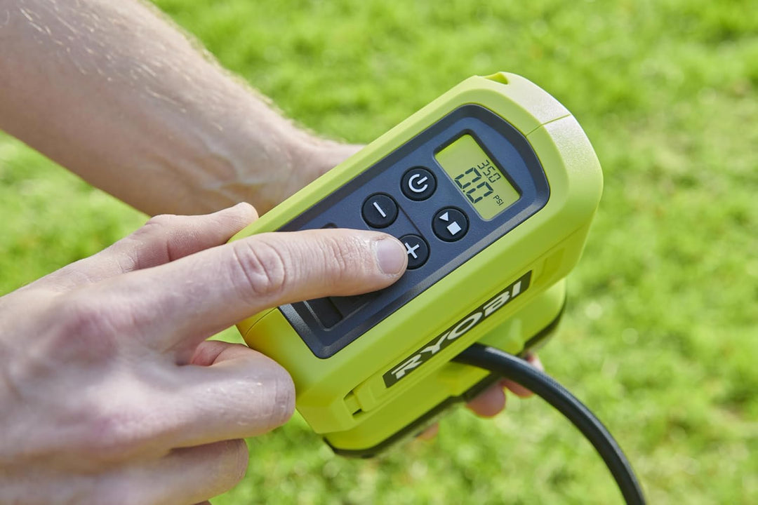 RYOBI 18 V ONE+ Akku-Mini-Kompressor RPI18-0, 11 bar max. Druck, Digitalanzeige, ohne Akku und Ladeg