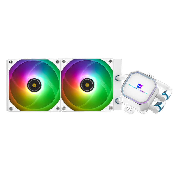 Thermalright FP240 White ARGB Flüssigkeit CPU Wasserkühler mit 120mm ARGB PWM Lüfter, 240 Weiss Cold
